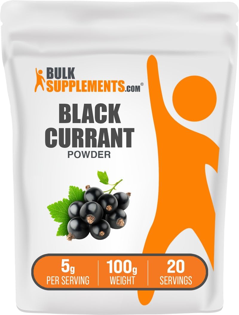 BulkSupplements.com Blackcurrant Powder - Air Dried, Gluten free, 5g per Serve, 250g – Image 10