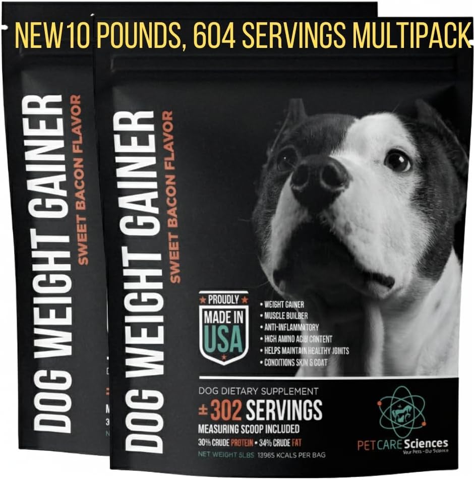 PET CARE Sciences Dog Weight Gainer with Skin & Coat Support - Weight Gain Supplements for Dogs - Canine and Dog Muscle – Image 10
