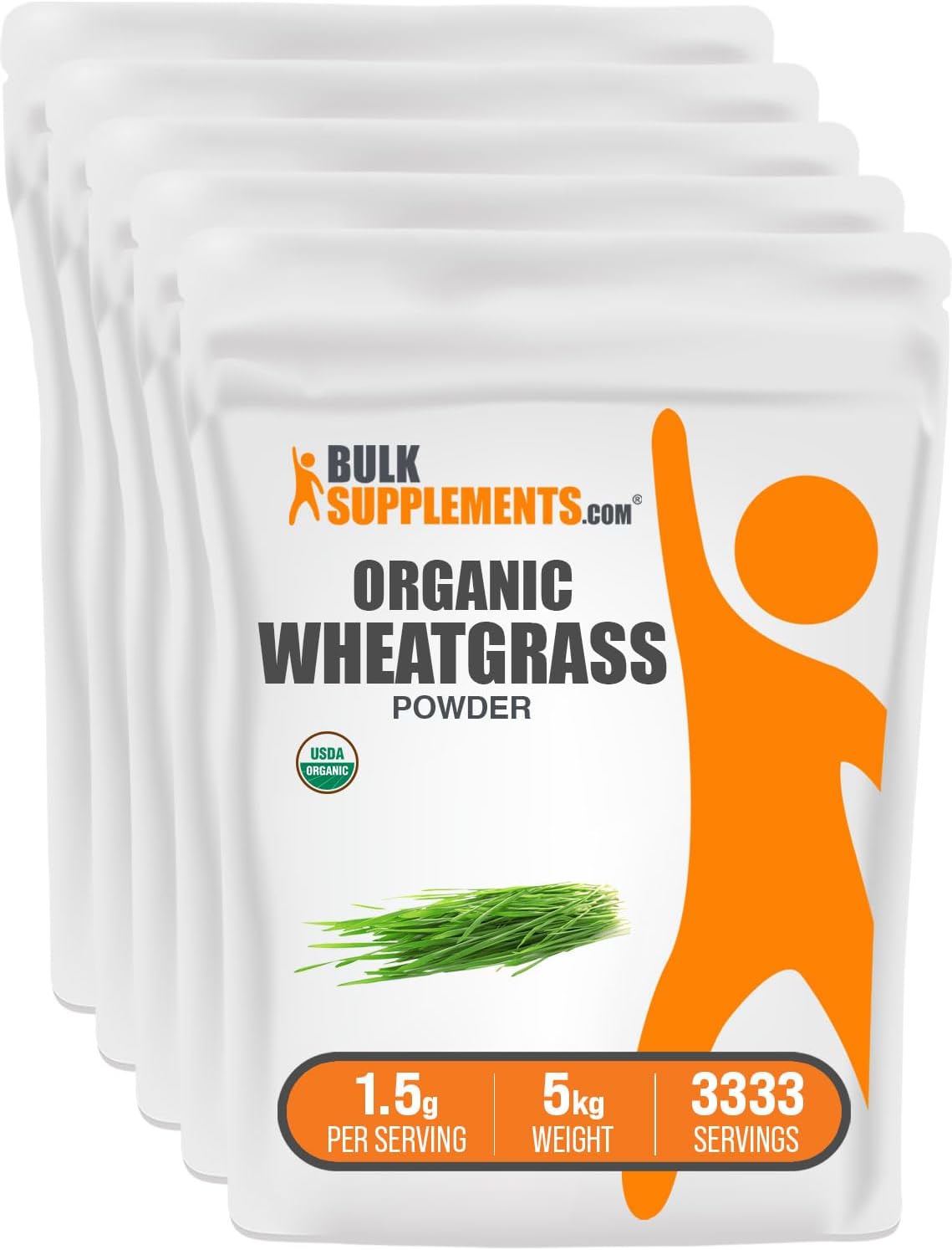BulkSupplements.com Organic Wheatgrass Powder - Organic Super Greens Powder, Superfoods Supplement - Vegan & Gluten free, 1.5g per Serving, 100g (3.5 oz) - görsel 6