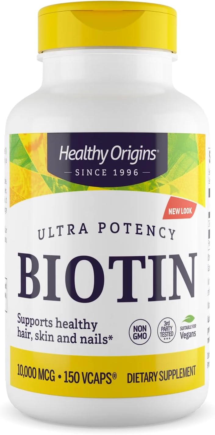 Healthy Origins Biotin 5,000 mcg (5 mg), 360 Vegie Capsules - görsel 9