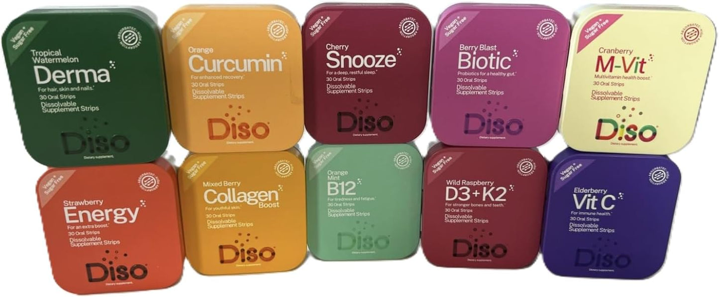 DISO Derma Fast-Dissolving Oral Strips for Hair, Skin & Nails with Biotin, Tropical Watermelon Flavour, Vegan, Sugar-free, Gluten Free, 30 Strips - görsel 6