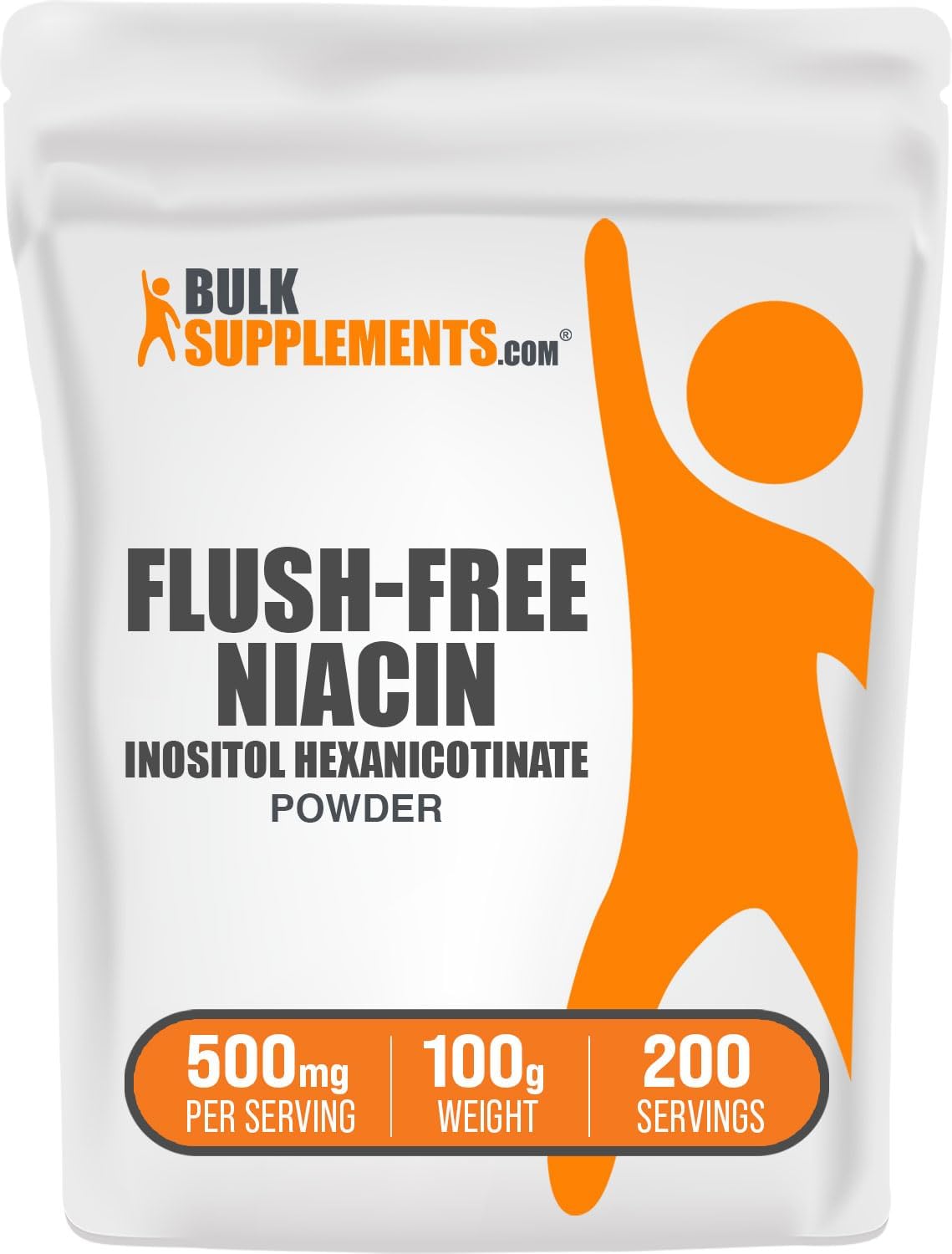 BulkSupplements.com Flush Free Niacin Powder - as Inositol Hexanicotinate, Vitamin B3 Supplement, Niacin 500mg Flush Free - – Image 9