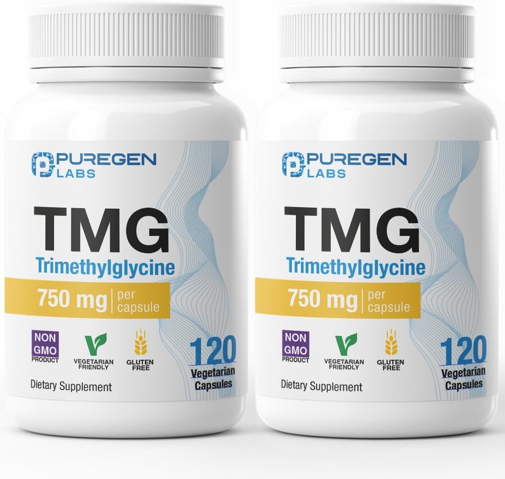Puregen Labs TMG 750 mg – High Potency Trimethylglycine Supplement – Supports Normal Homocysteine Metabolism – Non-GM, – Image 8