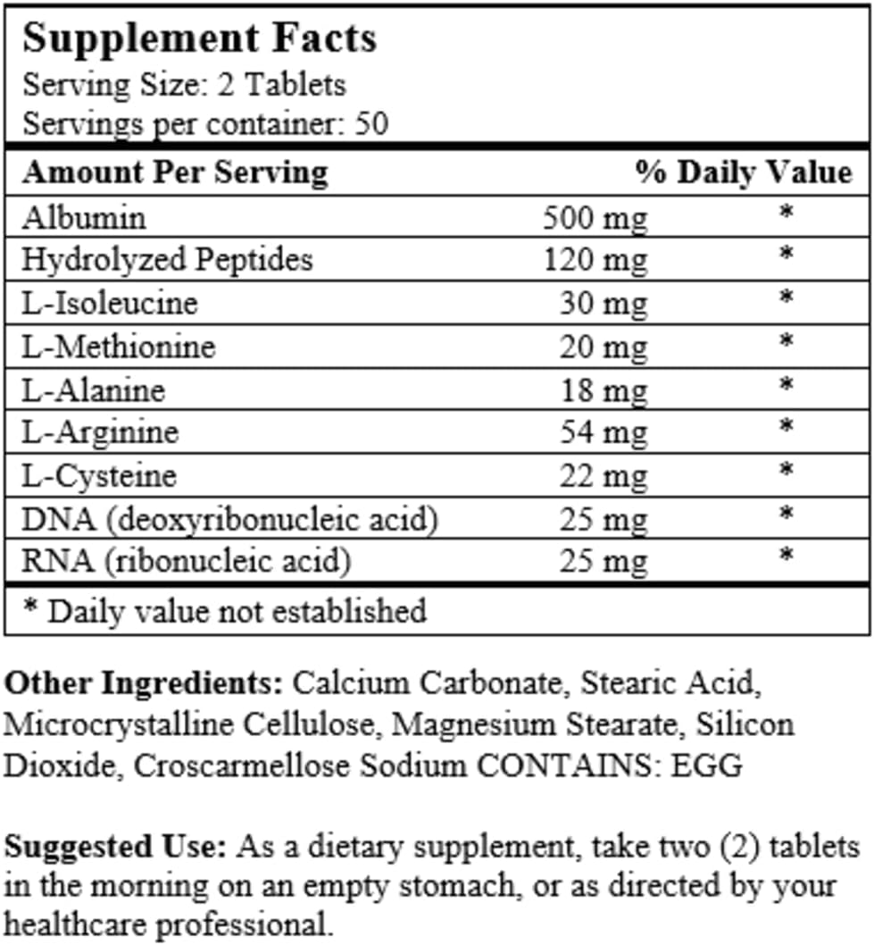 Nu-Health Super Albumin Hydrolysed Protein & Amino Tablets, Tissue Repair – Image 7