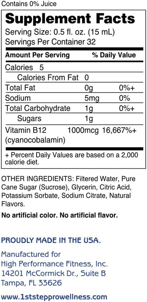 1st Step Liquid B-12, Cherry Charge, 475 ml – Those on certain medications: Proton pump inhibitors and metformin – Image 4