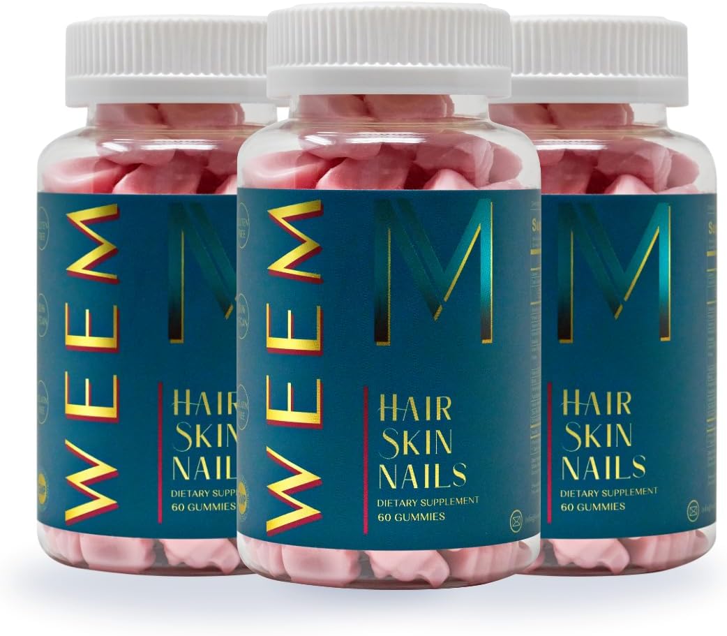 WEEM Hair Skin and Nails Gummies - Vegan Biotin Vitamins for Women and Men – Image 8