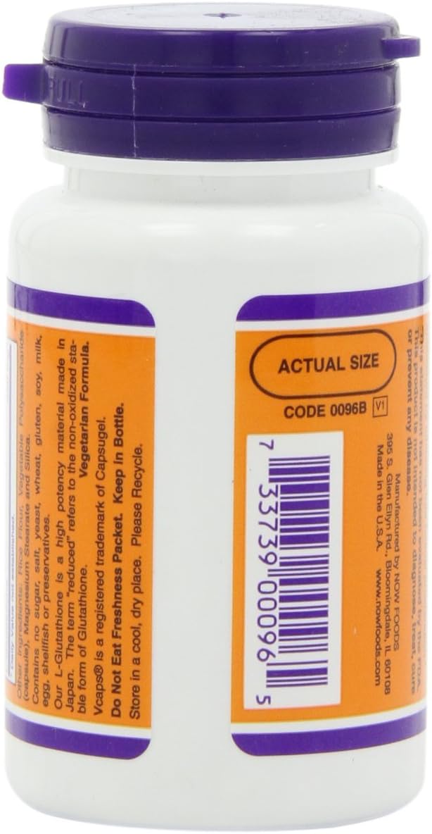 NOW Foods Glutathione 250mg, 60 Capsules (2-Pack) – Image 4