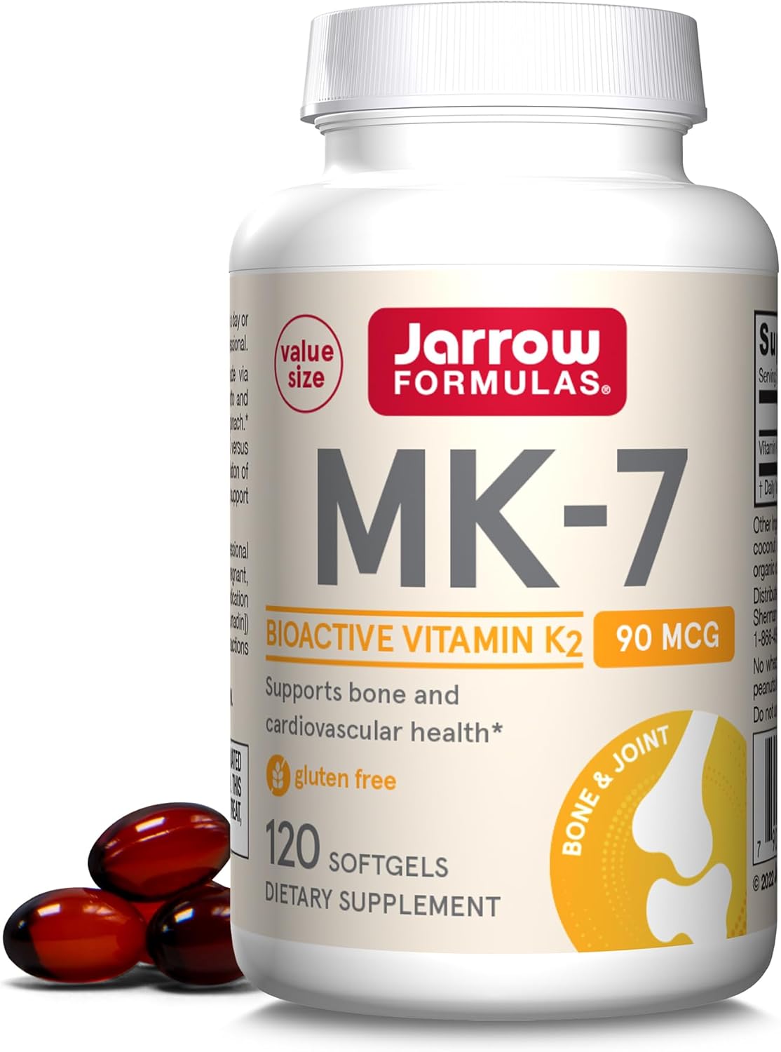 Jarrow Formulas MK-7 90mcg - Bioactive Vitamin K2 Supplement, 120 Softgels (12 Pack) - görsel 10