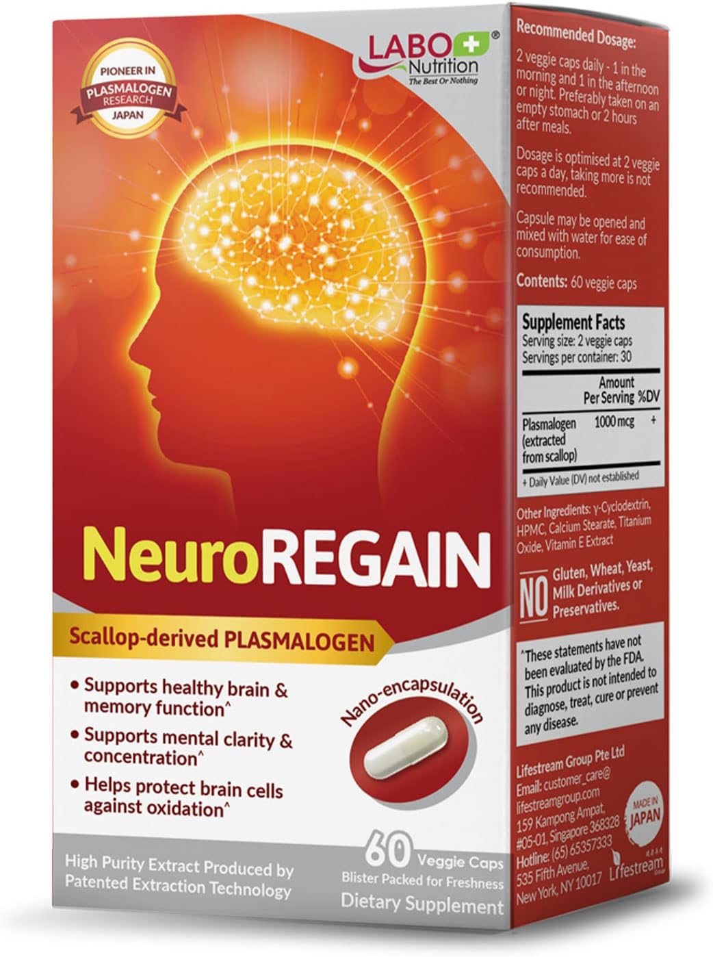 LABO Nutrition NeuroREGAIN – Scallop-derived – Anti-inflammatory effects: Suppresses neuroinflammation and – Image 7