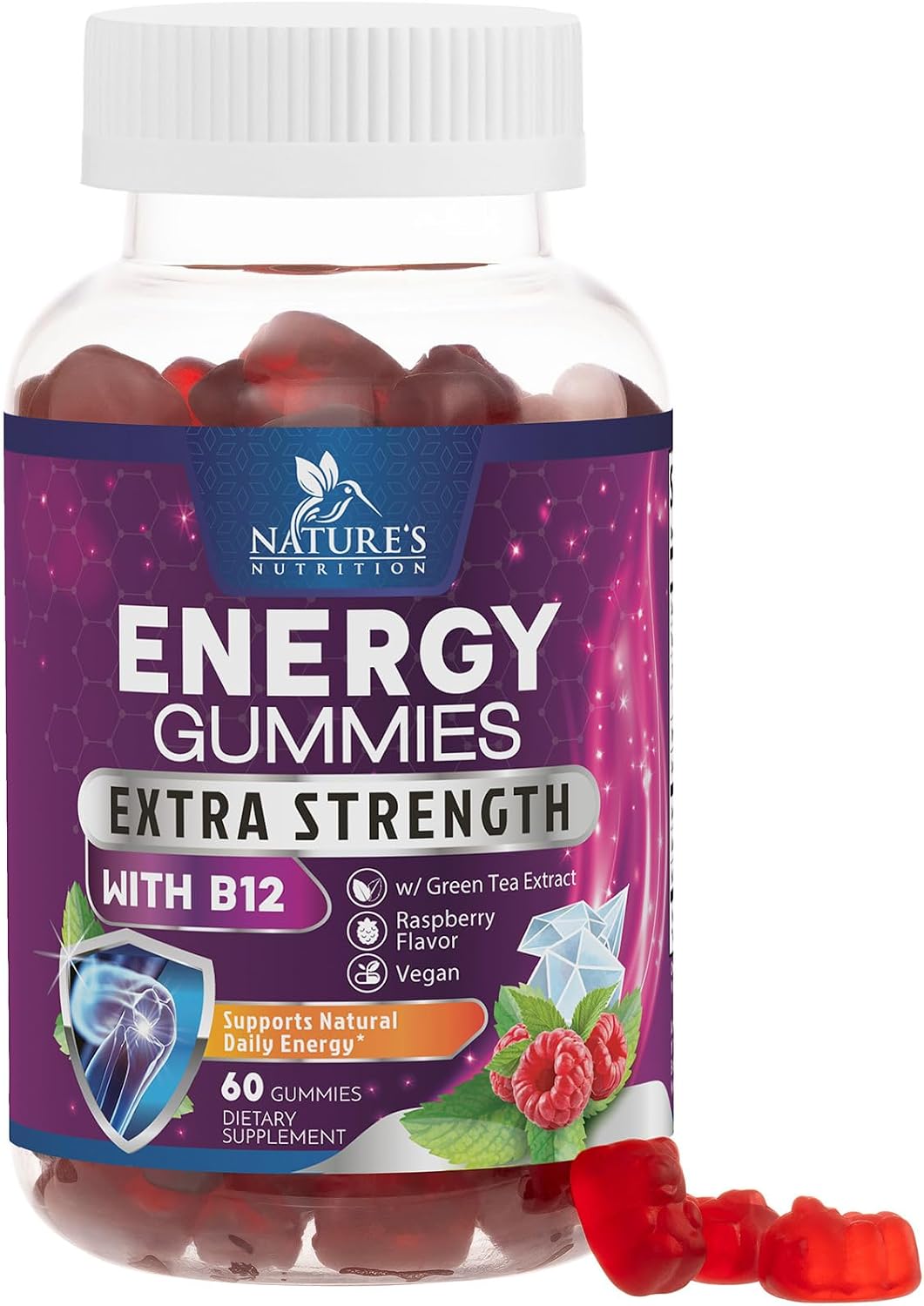 Nature's Nutrition Energy Gummies - Vitamin – 120 gummies per bottle – Image 10
