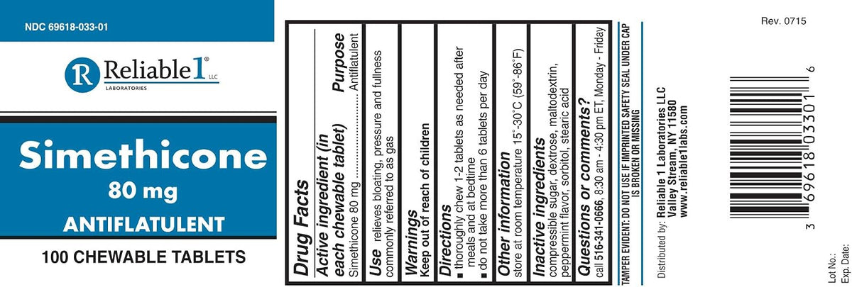 Reliable 1 Simethicone 80mg Anti-Gas 100 – Gentle on the stomach: As it's not absorbed, it's well tolerated and – Image 2