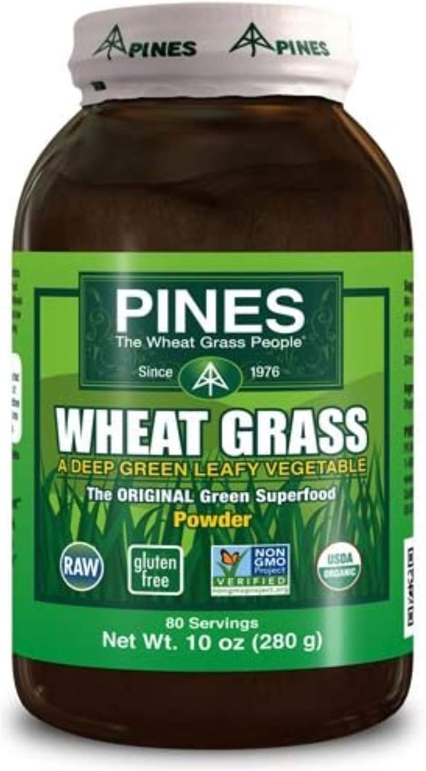 Pines International Organic Wheat Grass Powder - 283g (10 oz) - görsel 1