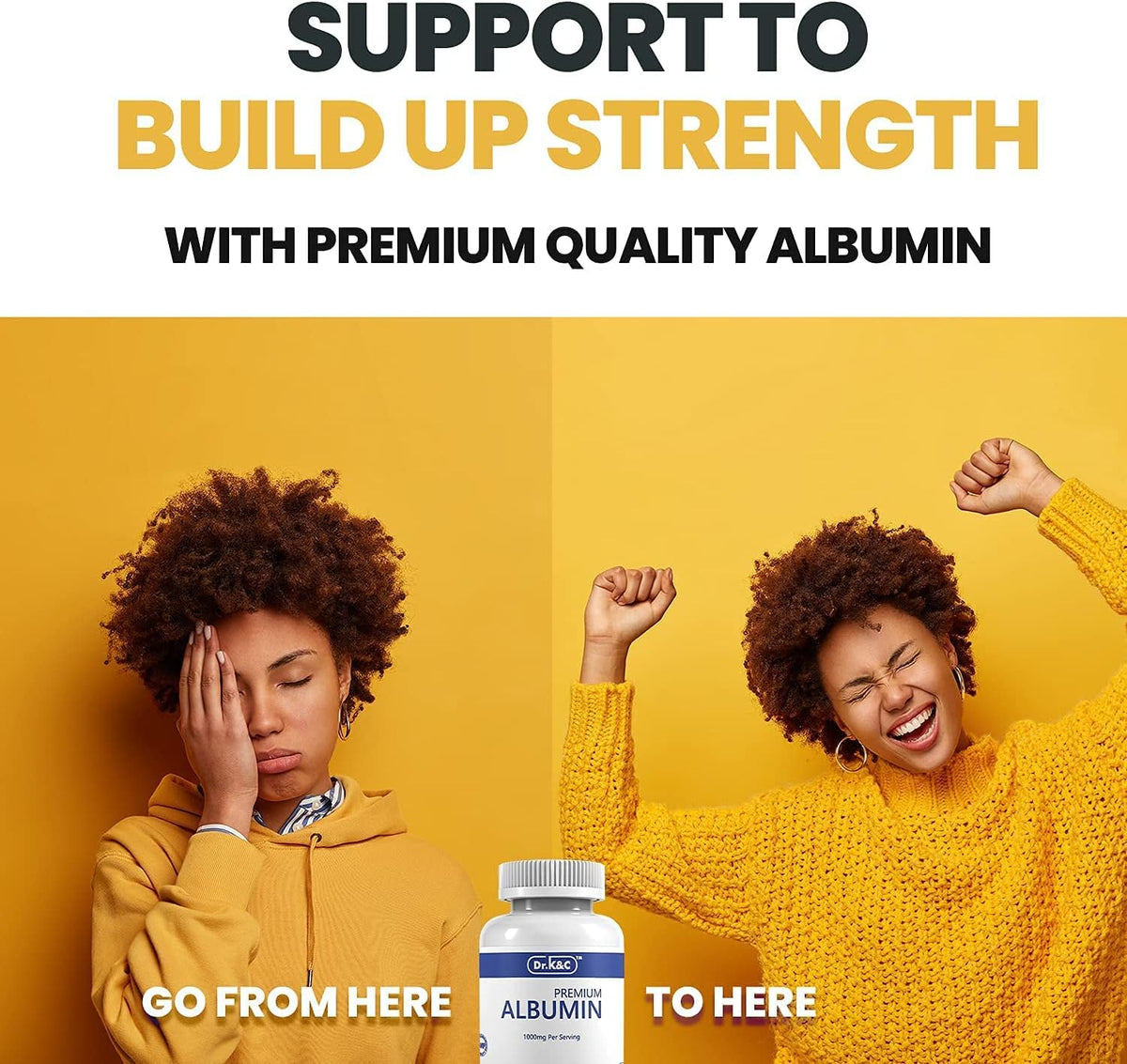 DrK&C Premium Albumin Protein Supplement – Overall Wellbeing: Albumin contributes to normal bodily functions, – Image 5