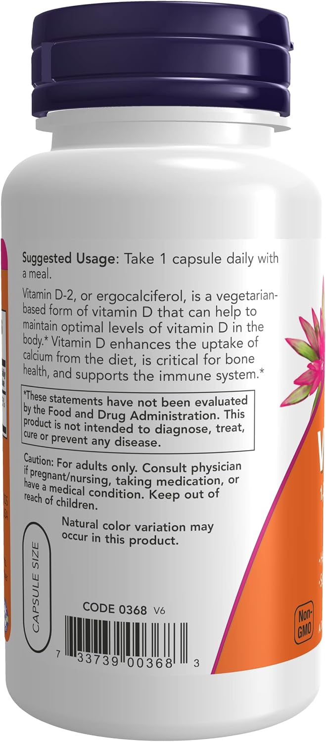 NOW Foods Vitamin D-2 1000 IU High Potency - – Helps Maintain Optimal Vitamin D Levels: Regular supplementation – Image 3