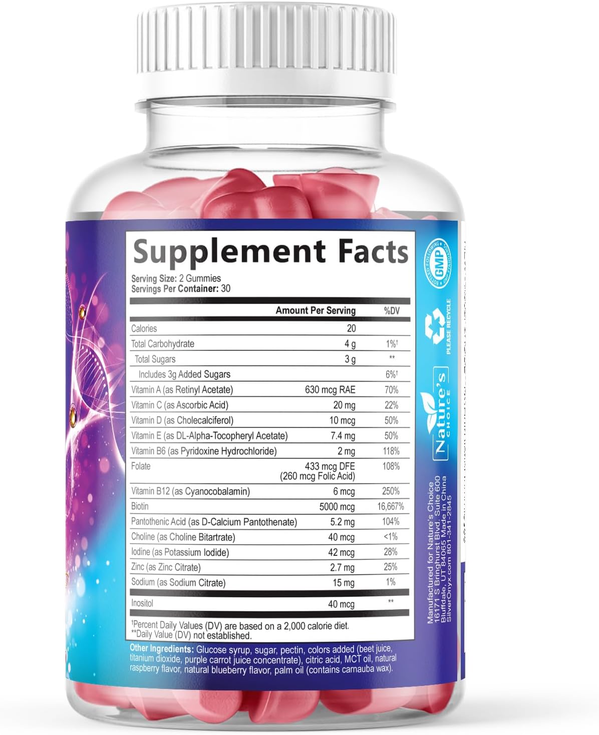 Nature's Choice Hair Vitamins Gummies for – Supports thicker, stronger, and radiant-looking hair – Image 9