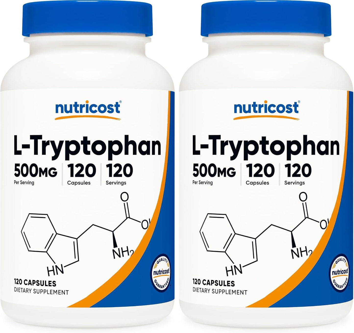 Nutricost L-Tryptophan 500mg, 240 Capsules (2 Bottles of 120) - görsel 10