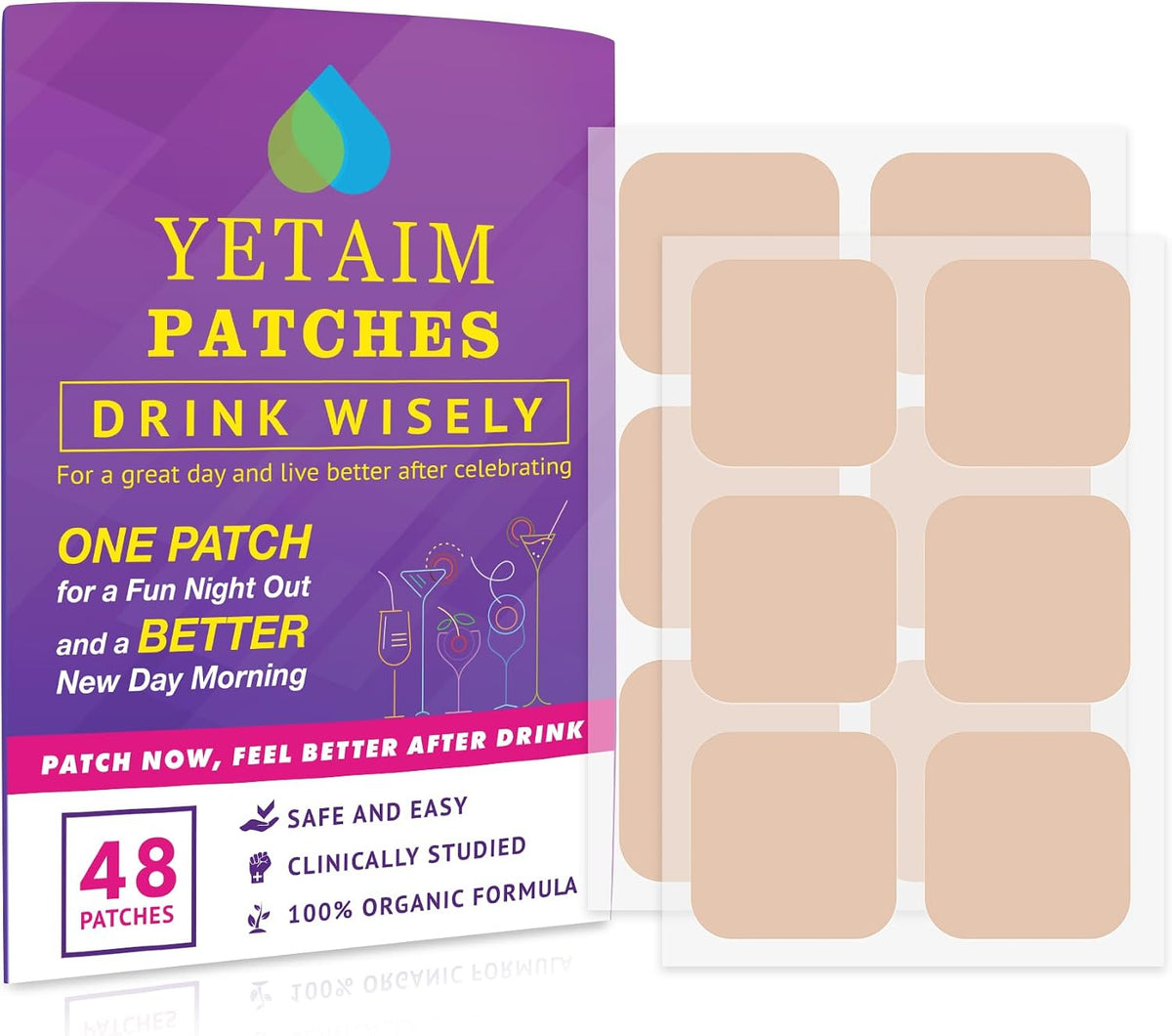 YETAIM Recovery Patches, 48-Pack, Energy – Recovery Support: After a night out or a long day, the patches may – Image 8