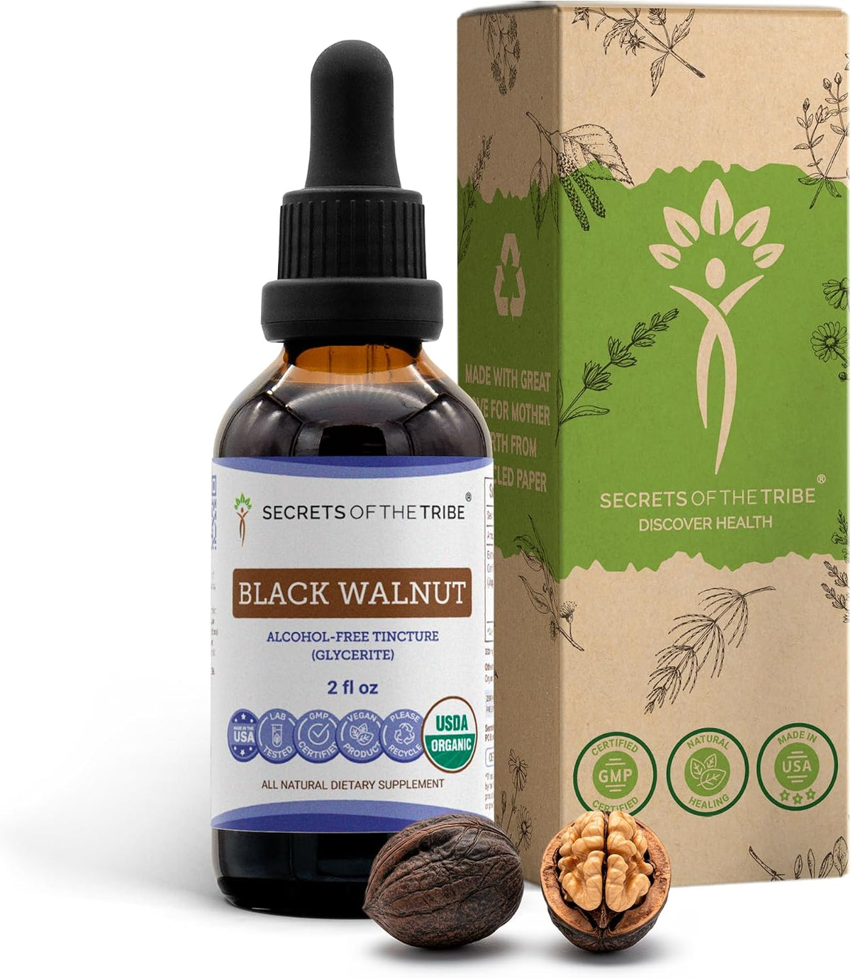 Secrets of the Tribe Black Walnut USDA – Plant-Based & Pure: Sugar free, gluten free, and free from artificial – Image 7