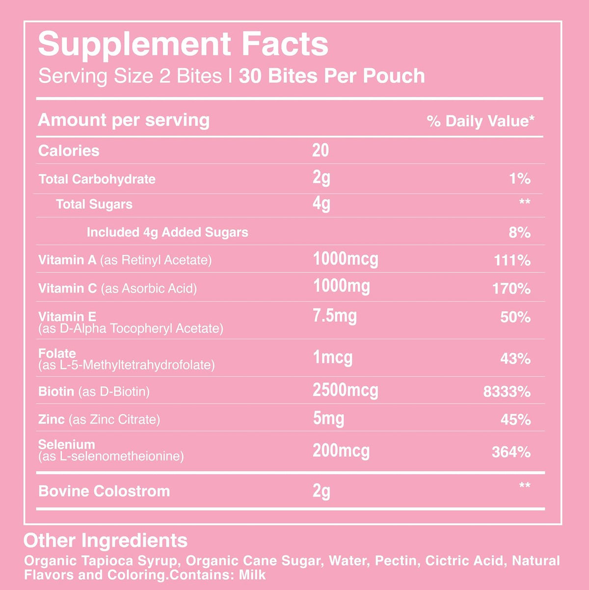 Pretty Thing Colostrum Bites for Women's – – Convenient Nutrition: Each bite packs 1 gram of colostrum along with – Image 6