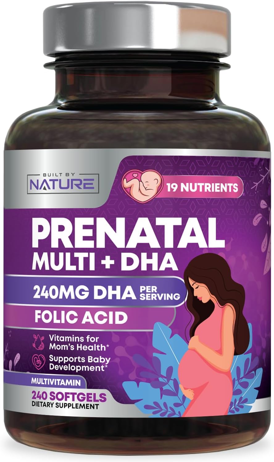 Built by Nature Prenatal Vitamins for Women – 120 Softgels - görsel 10