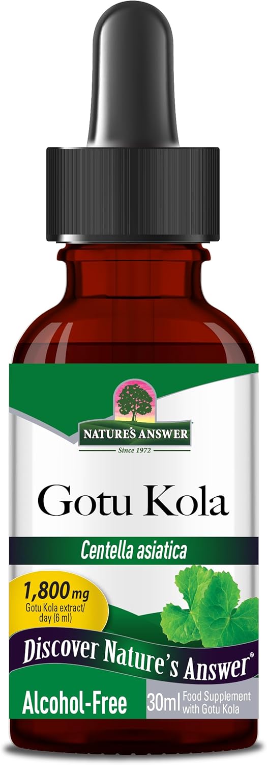 Nature's Answer Gotu Kola Herb Alcohol Free Supplement – 1 fl oz (30 ml) - görsel 1