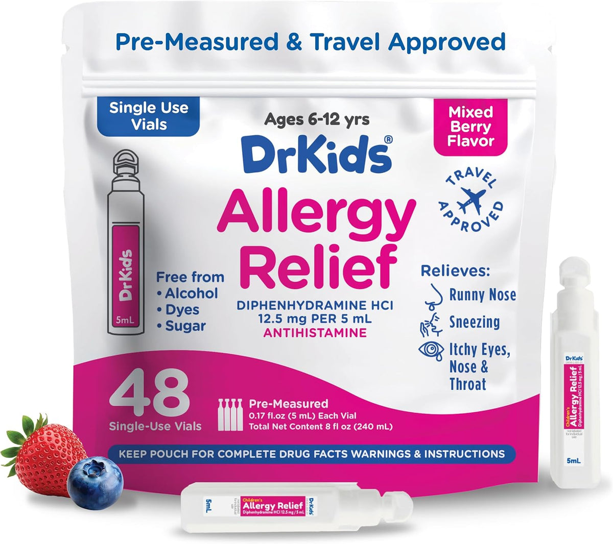 Dr. Kids Children's Allergy Relief Medicine, – Quality Ingredients: Alcohol free, dye free, sugar free, and – Image 10