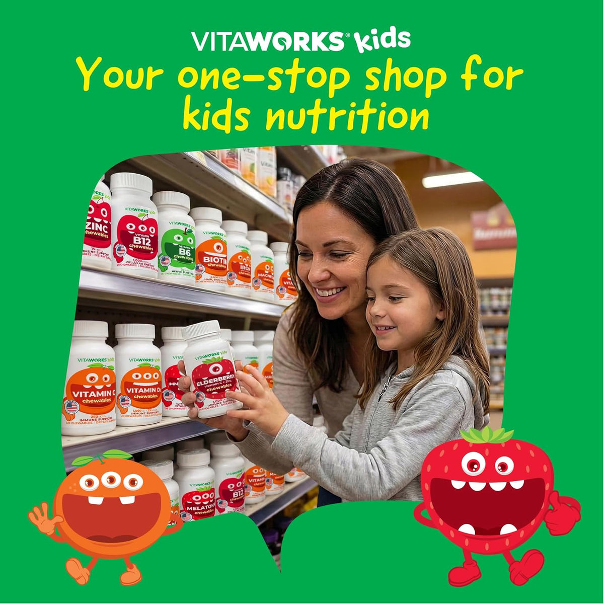 VitaWorks Kids Biotin 5000mcg Chewable Tablets - Hair, Skin & Nails Support - 120 Chewables – Image 8