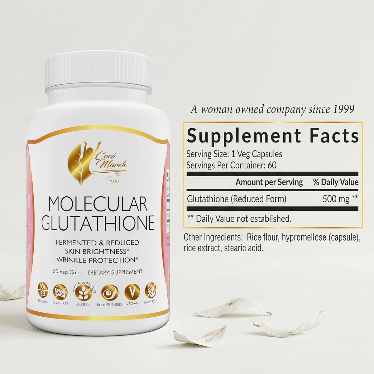 Cocó March N.M.D Molecular Glutathione Supplement – 500 mg Potent Antioxidant for Immune Support, Health & Beauty, Low – Image 8