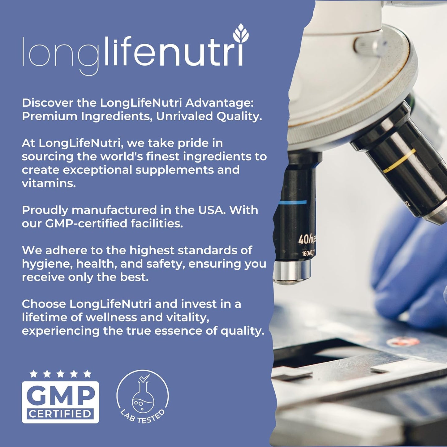 LongLifeNutri Chrysin 500mg – 180 Vegetarian Capsules - görsel 8