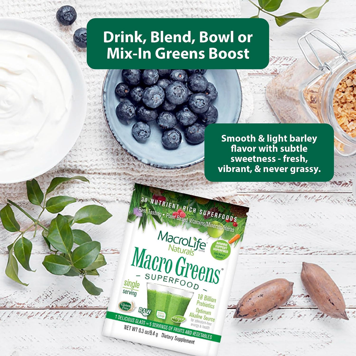 MacroLife Naturals Macro Greens Superfood – Adaptogens: Herbs like ashwagandha or tulsi help the body manage – Image 10