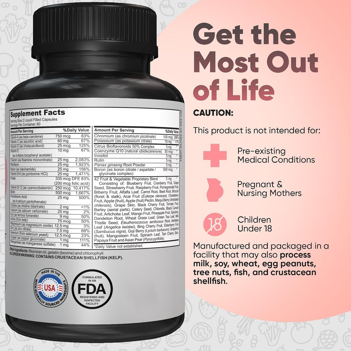 Kaitamin Bariatric Vitamins for Gastric Sleeve & Bypass with Iron, 60 Capsules – Image 9