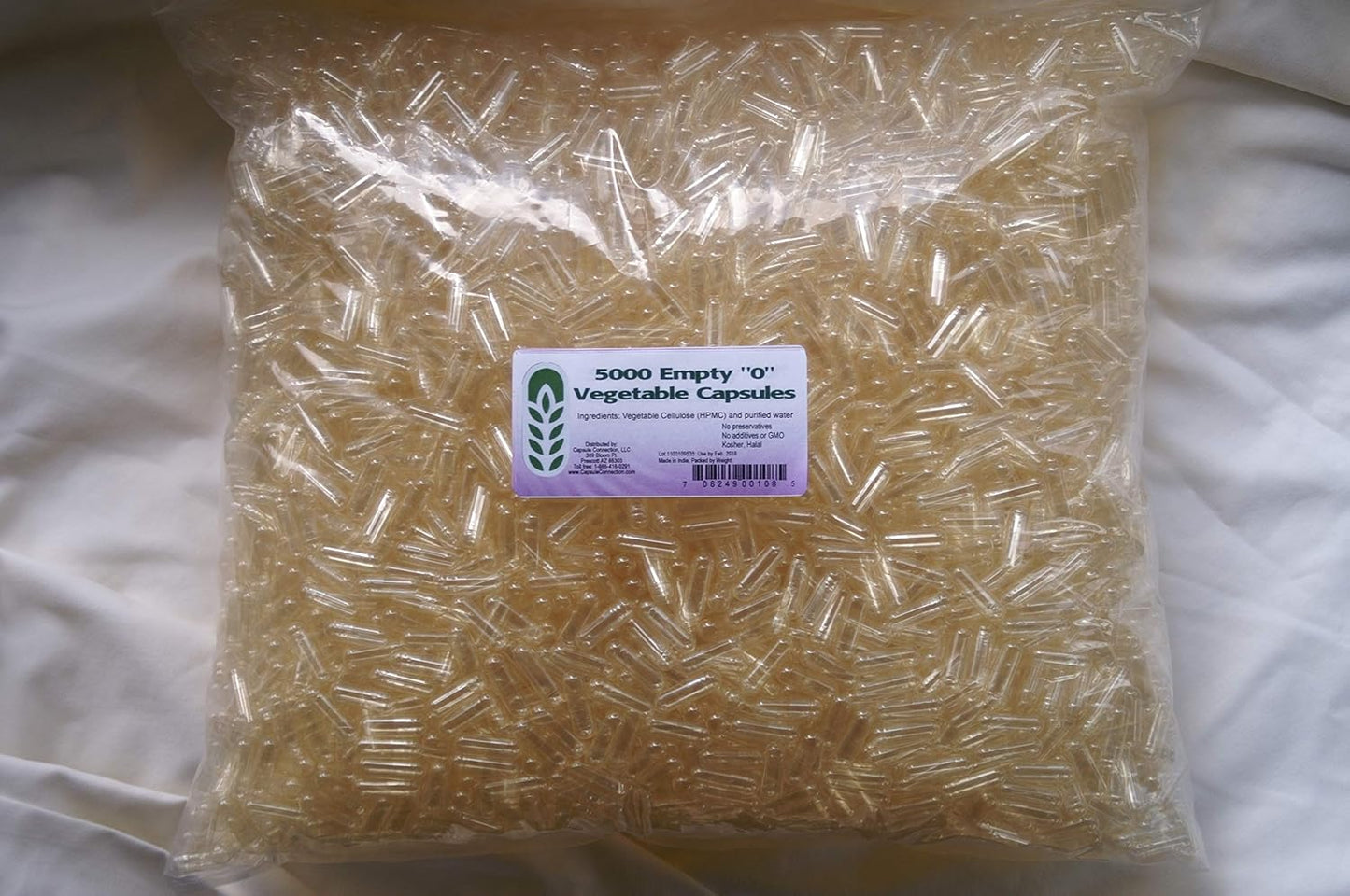 5000 Bulk Empty Vegetable Capsules, Size 0 - görsel 1