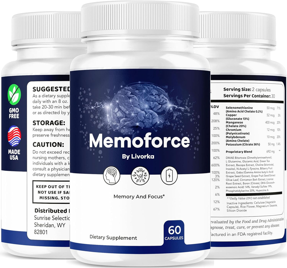 (2 Pack) Memoforce Brain Supplement – – Focus and Concentration – May improve attention span during demanding – Image 7