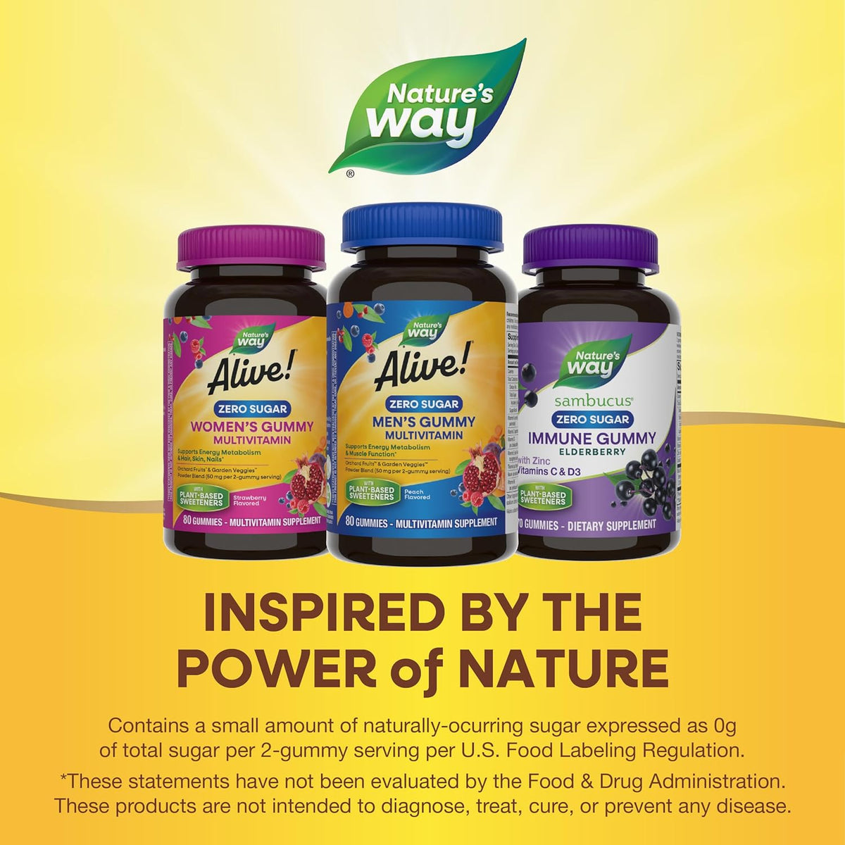 Nature's Way Alive! Zero Sugar Men's Gummy – Muscle function maintenance with vitamin D and zinc – Image 6