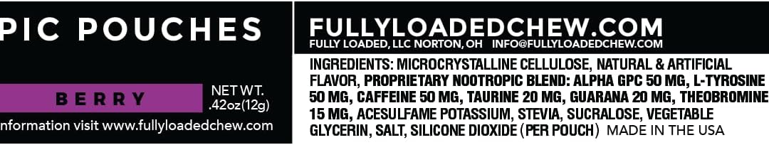 Fully Loaded Alpha Fuel Nootropic Pouches (Berry Fuel) – Image 2