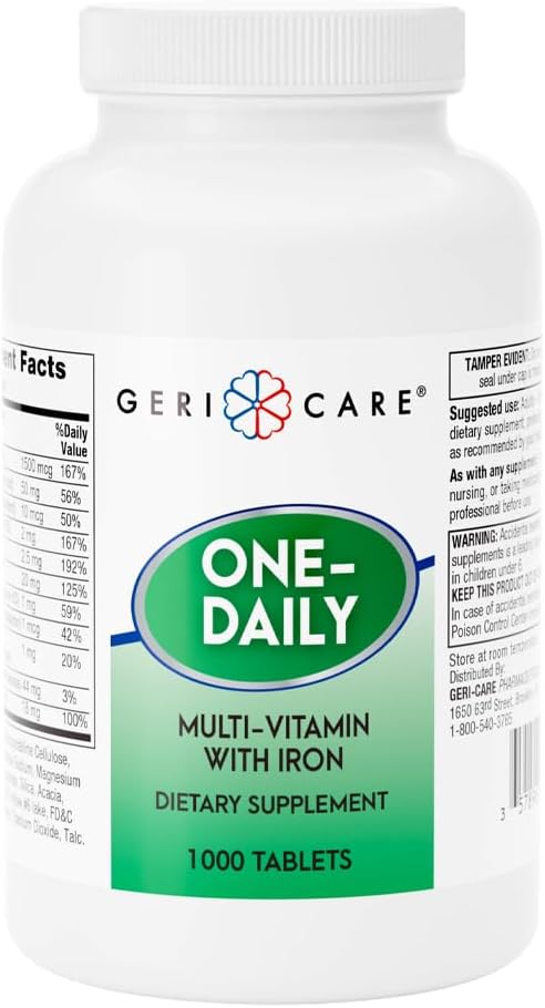 GeriCare One-Daily Multivitamin with Iron – Complete Daily Nutritional Supplement with Essential Minerals for Energy, – Image 7