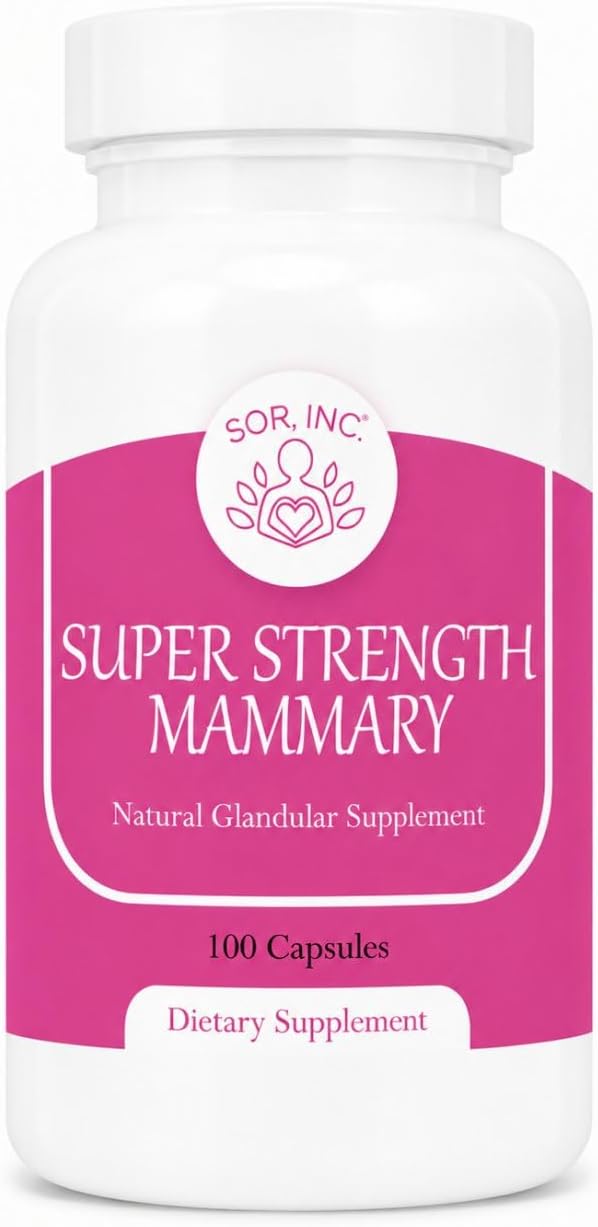 Super Strength Mammary Natural Breast Enhancement Formula – Bovine Mammary Glandular, 100 Capsules - görsel 1