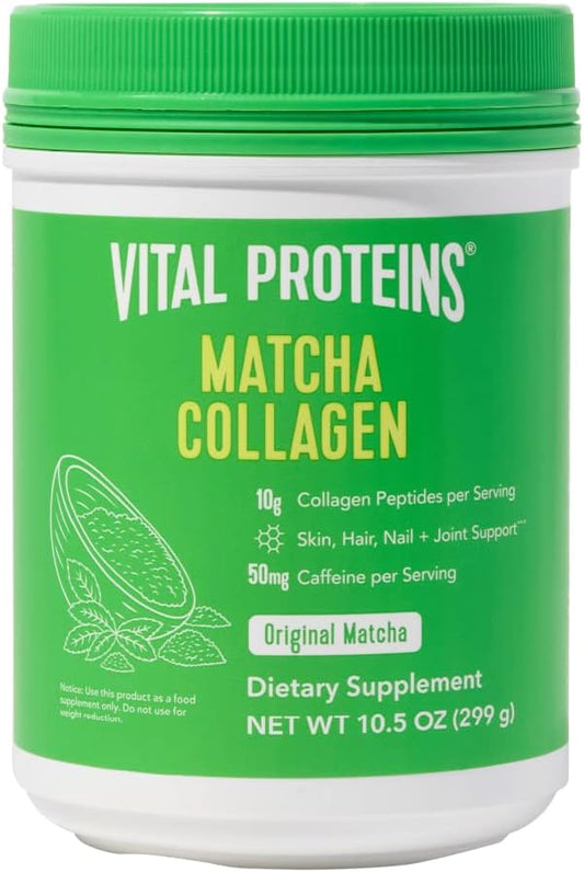Vital Proteins Matcha Collagen Peptides – Helps Keep Skin and Hair Healthy: Collagen peptides may support skin – Image 1