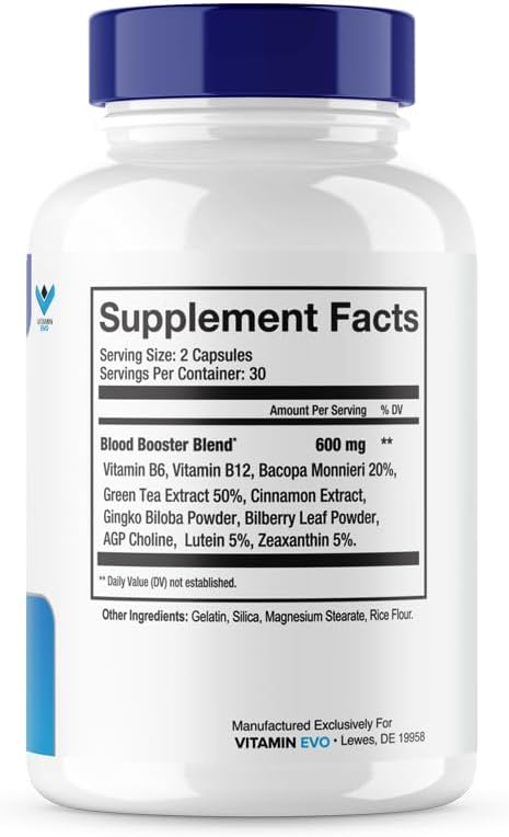 (2 Pack) Microbio Blood Booster - Natural Blood Flow Support Supplement, 120 Capsules - görsel 4