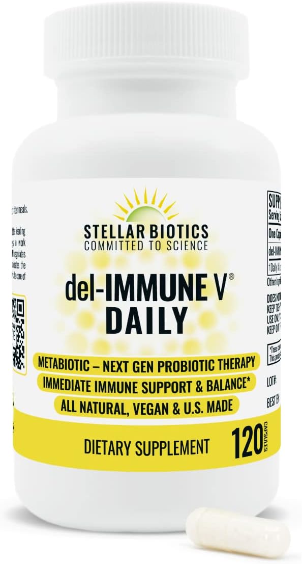 Del-Immune V Daily - All-Natural Immune Support & Gut Health Metabiotic (1000 Capsules) - görsel 5