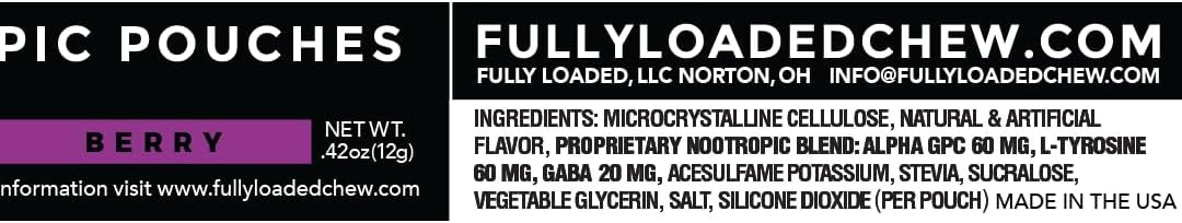 Fully Loaded Alpha Nootropic Pouches (Berry) - 5 Cans – Image 2