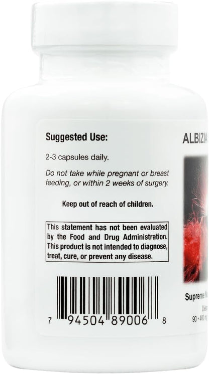 Supreme Nutrition Albizia Supreme, 90 Pure Silk Tree Bark Vegetarian Capsules (Pack of 2, Total 180)