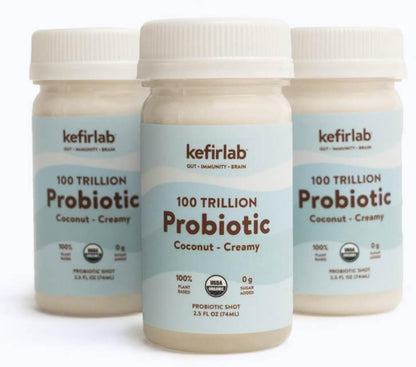 KefirLab Probiotics 100 Trillion CFU - 36 Strains - Vegan & Organic - Vanilla (16-Pack)