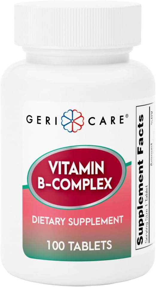 GeriCare Vitamin B-Complex with Calcium – Daily Supplement for Energy, Immune Support, Bone Health & Nervous System, 100 – Image 1
