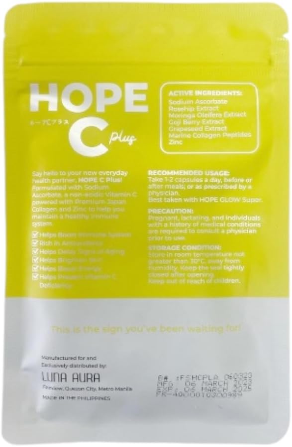 Glowing Skin Super Combo: Luna Aura Hope Glow Super 700mg & Hope C – Image 4