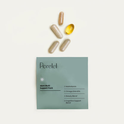 Perelel Mother Multi Support Pack - Postnatal Vitamins with Omega-3 DHA, Iron, Collagen & Vitamin B12 - 30 Daily Pill Packs