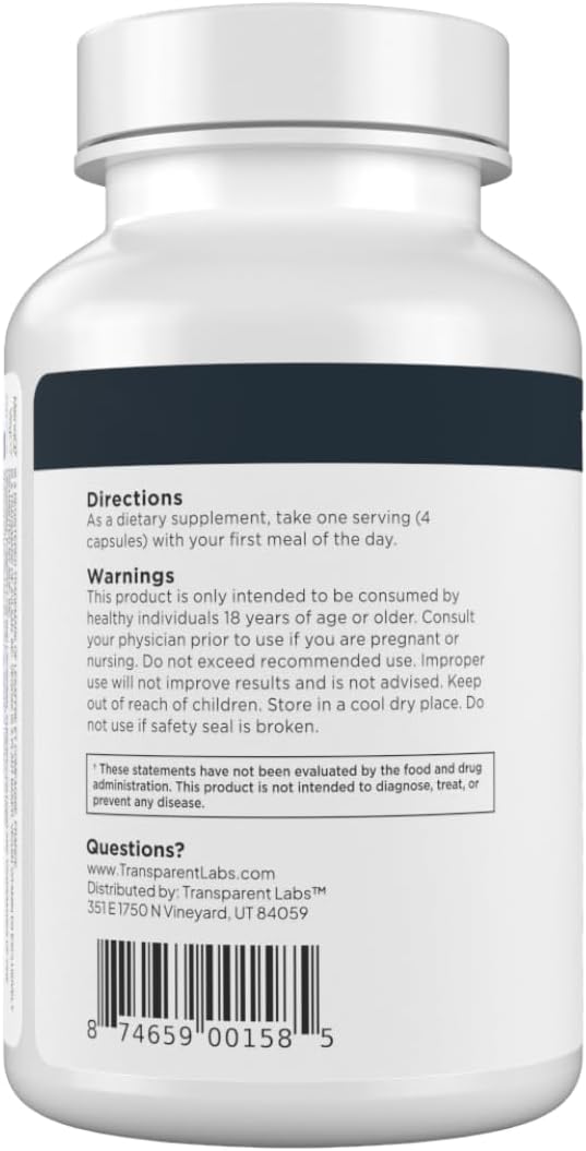 Transparent Labs Daily Multivitamin for Women's – Wholefood-Based, Vegan, Organic – 120 Capsules - görsel 9