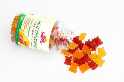 Flamingo Supplements Multivitamin Gummies | Vegan Friendly, Kosher Halal, No Gelatine, Non-GM | for Men, Women & Kids | 3 Natural Flavours | Vitamins C, B3, B12, Biotin, Zinc & More | 100 Gummies