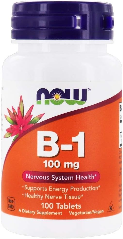 NOW Foods Vitamin B-1 (Thiamine) 100 mg, 200 Tablets - görsel 1