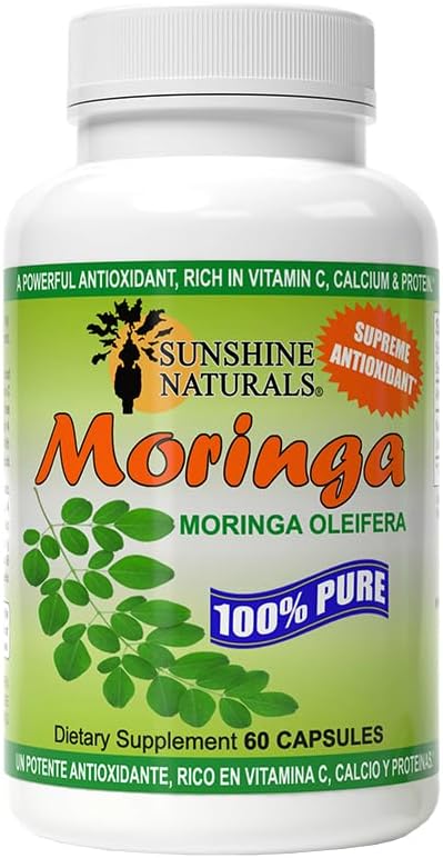 Sunshine Naturals Moringa Nutritional – Vitamin A (as beta-carotene): Important for vision, immune function, and – Image 2